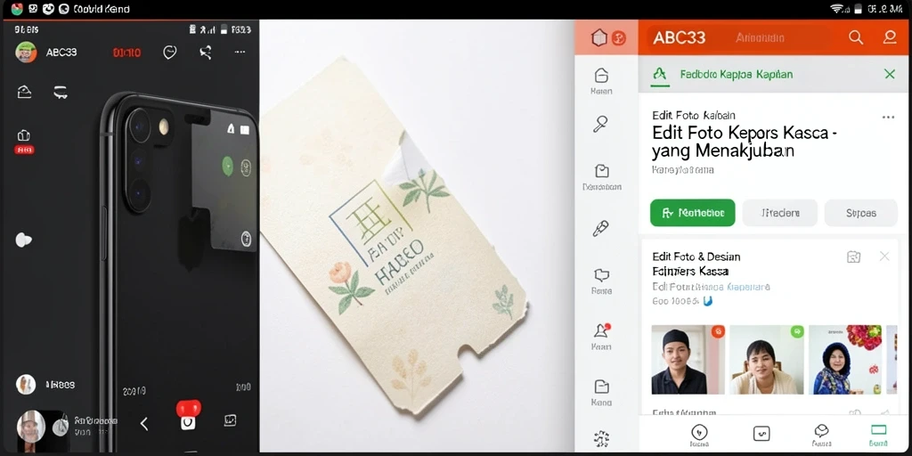 Antarmuka user-friendly ABC33 untuk Edit Foto Kertas Kaca.