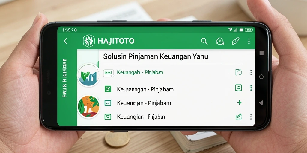 Antarmuka aplikasi HAJITOTO untuk pengajuan pinjaman yang mudah.