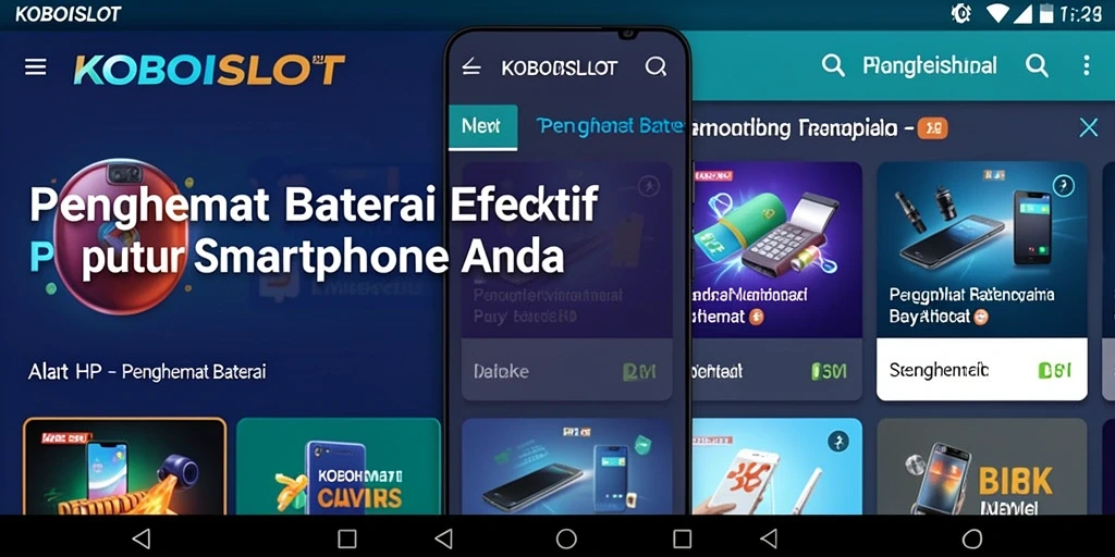 Tampilan antarmuka intuitif KOBOISLOT untuk penghemat baterai.